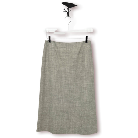 TSE Gray Wool Blend Midi Straight Skirt Career Business Size 6 - Picture 8 of 8